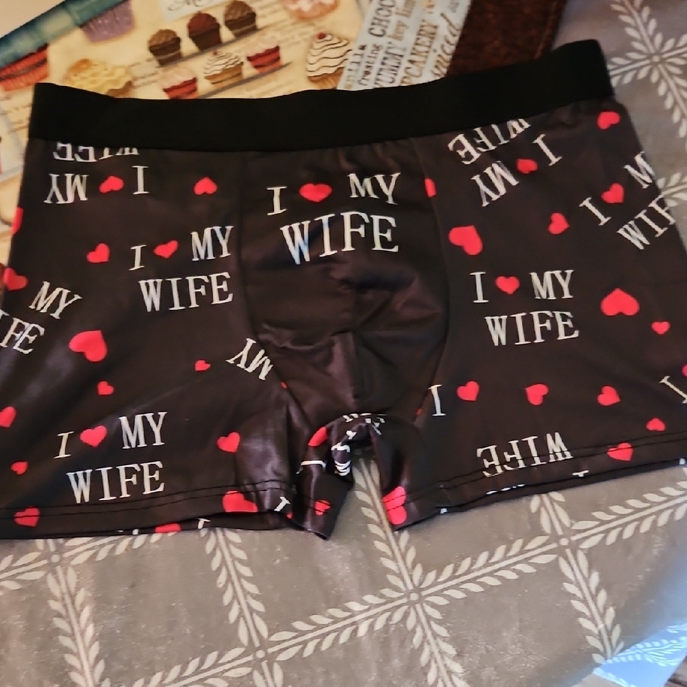 Black 'I Love My Wife' Boxers